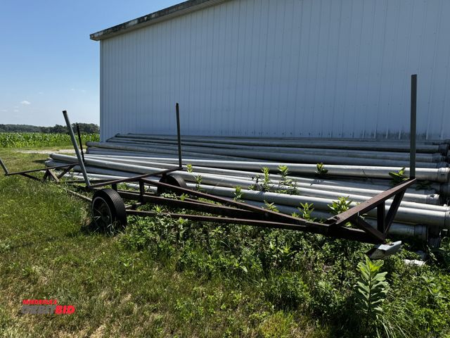 Lot 1-7001 - (1) 30' pipe trailer, single axle, pin style hitch, 62" wide, winning bidder responsible for proper ...