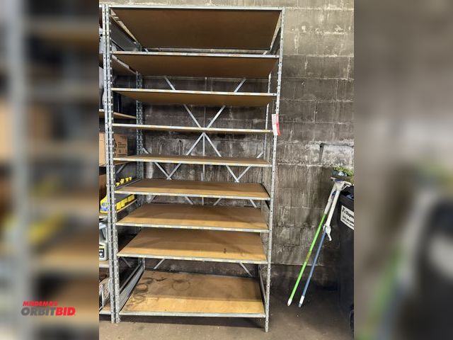 Lot 1-1225 - Lot of (2) matching 48" width x 96" height x 24" depth shelving, includes (16) shelves, and (1) 48" ...