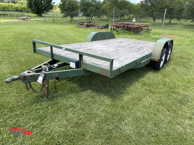 Lot 1-102594 - Load Trail tandem axle equipment trailer 16' total, 14' deck, 2' beaver tail with ramps, 2" ball