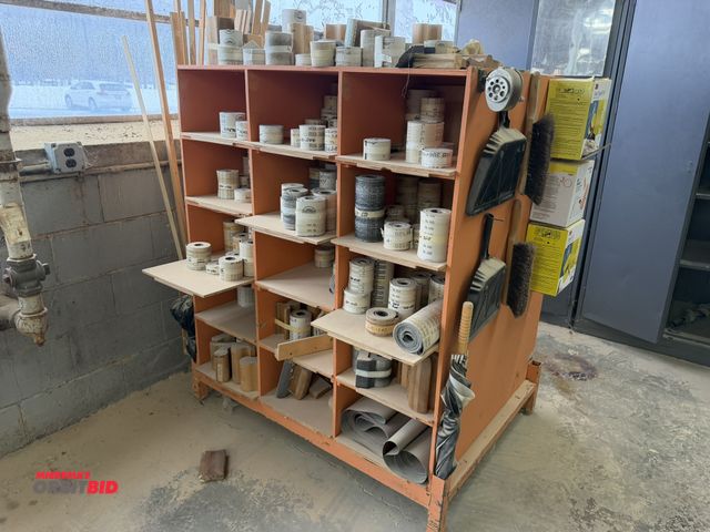 Lot 1-16198 - (1) 45" width x 48" height x 35.5" depth custom built wood cabinet on 48" x 35.5" 9" tall stackable ...