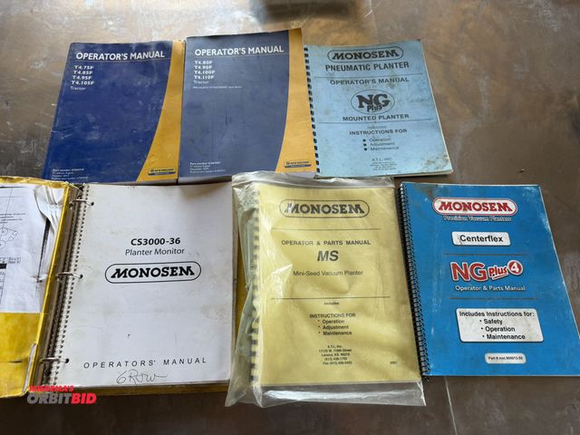 Lot 1-18447 - (1) Monosem Pneumatic Planter Operator's Manual, Monosem Center Flex NG+4 Operator and Parts Manual,...