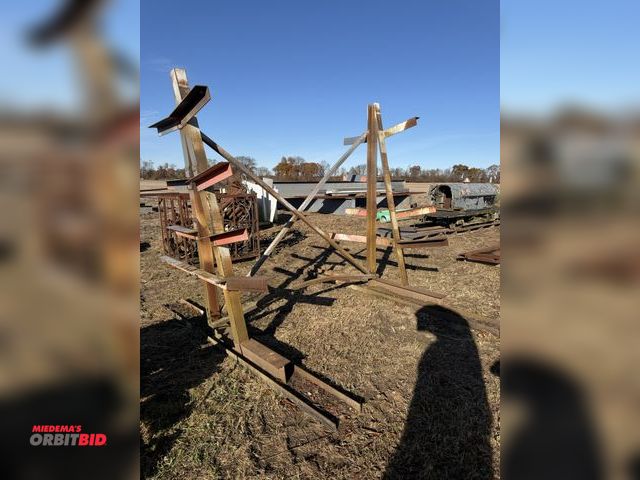 Lot 1-2923 - (1) heavy duty steel rack, approx. 74" wide x 96" deep x 79.5" tall.
