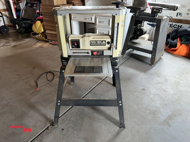 Lot 1-17821 - (1) Pro-Tech, model CS6007, 12.5" portable planer, S/N 10200074P04, 120V/9900 RPM, attached to a 26"...
