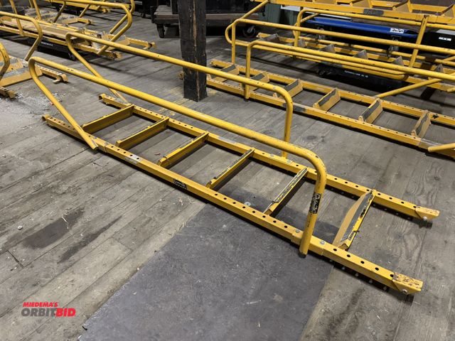 Lot 1-2612 - (1) Granite scaffolding ladder section, 88" long x 19" wide with safety rails.  (Greg)