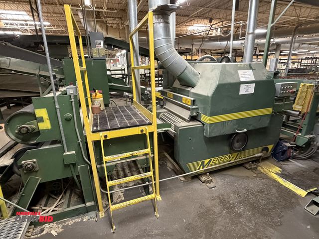 Lot 1-17139 - (1) Merenn-Johnson 424 gang rip saw, 3 phase, includes outfeed conveyor table and pinch roller, spar...