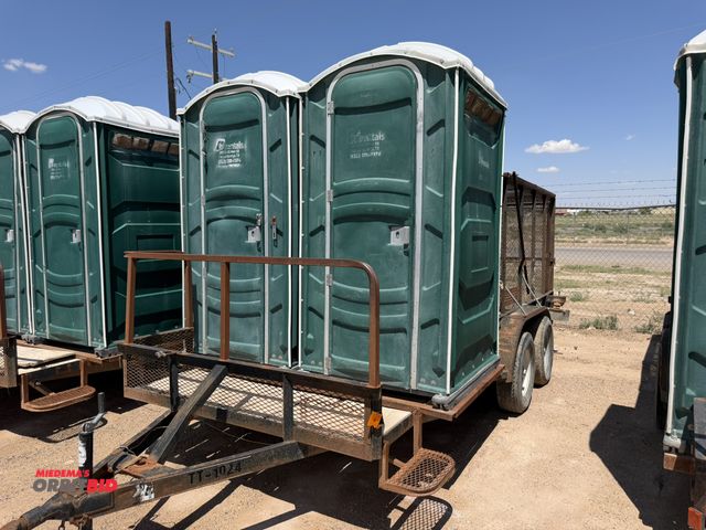Lot 1-18246 - 2011 Assembled Trash/Porta John Trailer 2011 Assembled trash/portajohn trailer, tandem axle, 80" W x...