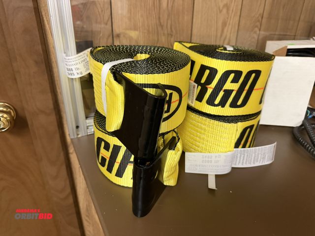 Lot 1-15508 - Lot of (4) new PCC (Pacific Cargo Control) 4" standard winch strap with 5500 lb. working load.