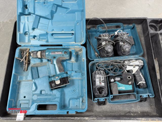 Lot 1-16158 - Lot of Makita tools, including (1) model 6347D, 18V, cordless, rechargeable drill (no charger), (1) ...