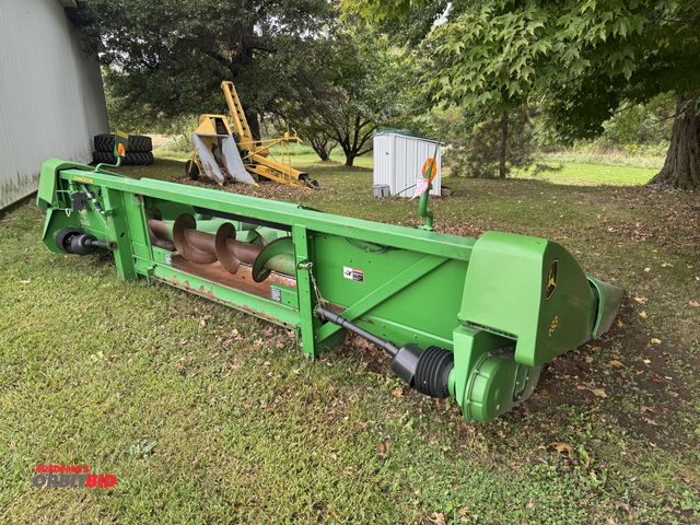 Lot 1-19964 - (1) John Deere 693, 6-row corn head with poly snout, 30" rows, Product ID #H00693X705444.

**PLEASE ...