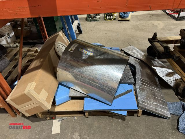 Lot 1-18575 - (1) HTG Supply 8" duct muffler along with various foam insulation, and miscellaneous other items.