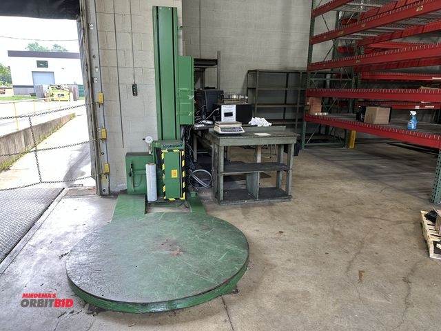 Lot 1-18099 - (1) Highlight Industries Predator automated stretch wrap machine with 5' diameter platform, push but...
