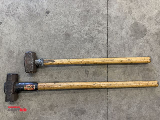 Lot 1-6141 - Lot including (1) approx. 6 lb., and (1) approx. 8 lb. sledgehammer, both with wood handle.