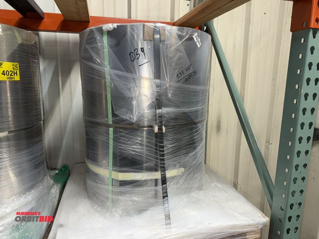 Lot 1-18758 - Lot of (2) 14" wide stainless steel coils, .020" thickness, 533 lb. net weight.