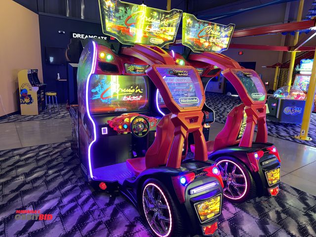 Lot 1-11215 - (1) Raw Thrills/Nintendo Cruis'n Blast Car racing arcade style game, S/N Cruisn-5204, Makvision 43" ...