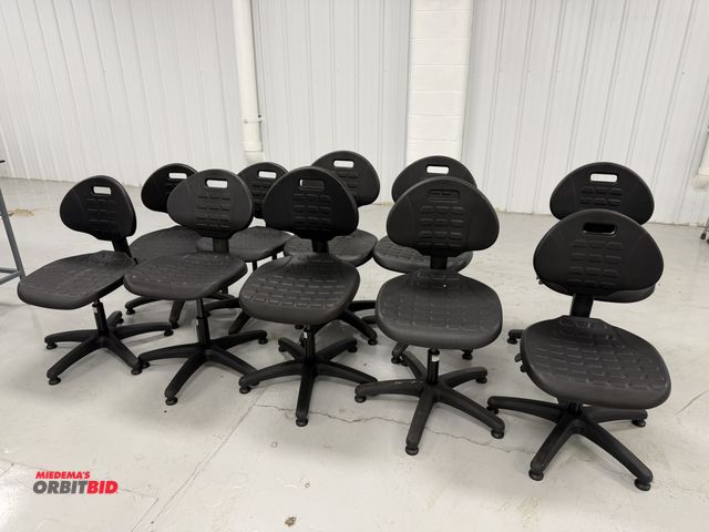 Lot 1-4891 - Lot of (10) Interion padded seat and back, adjustable office chairs.