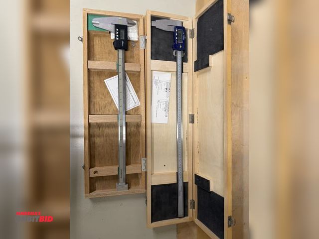 Lot 1-16392 - (1) Fowler 24" digital caliper, in working condition, with wood case, and (1) Mitutoyo Digi Matic 18...