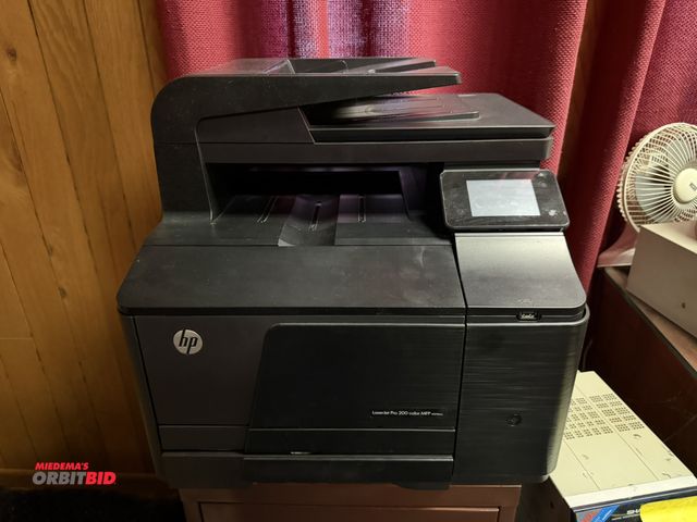 Lot 1-15541 - (1) HP LaserJet Pro 200 color multi-function printer, and (2) drawer file cabinet.