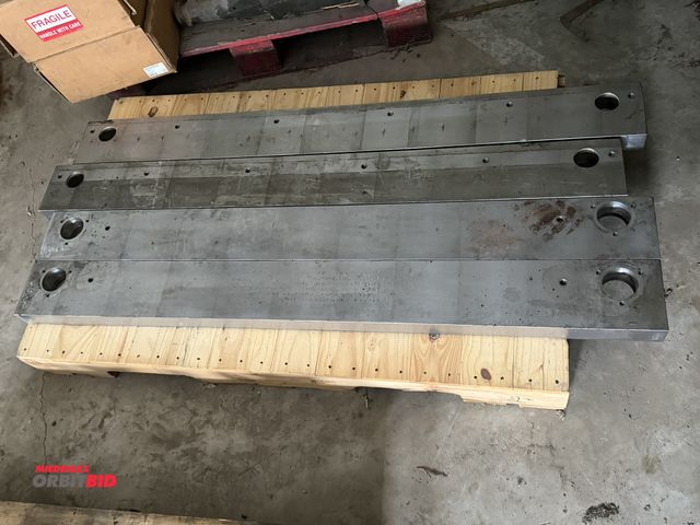 Lot 1-11330 - Set of (4) 56" length x 6" width x 2" thick steel parallels