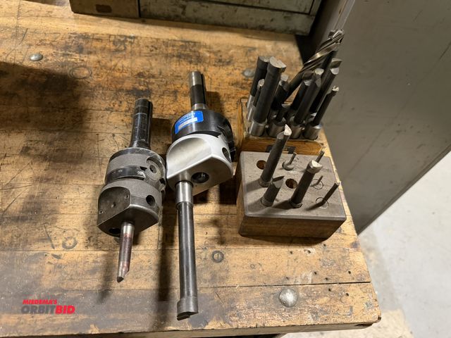 Lot 1-18608 - Lot of (2) boring heads with assorted boring tools.