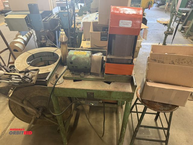 Lot 1-18705 - (1) 5" x approx. 16", 120V belt sander on a 24" width x 34" height x 20" depth steel stand.