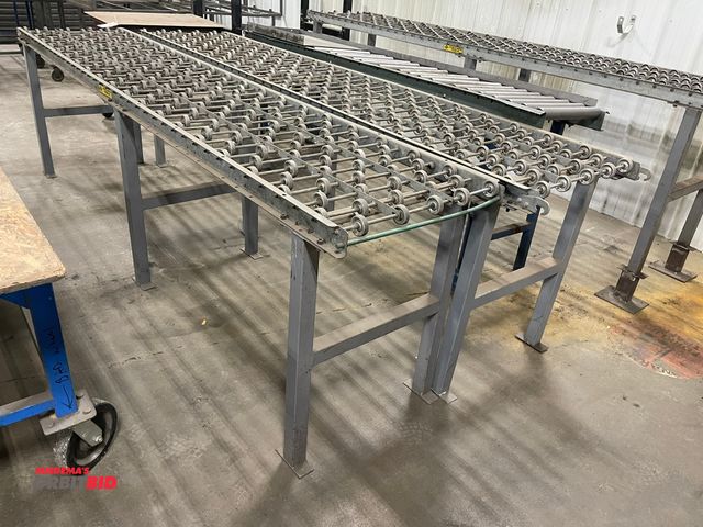 Lot 1-11864 - (2) Automated Conveyor Systems, Inc. approx. 10' length x 22" depth sections of skate wheel conveyor...