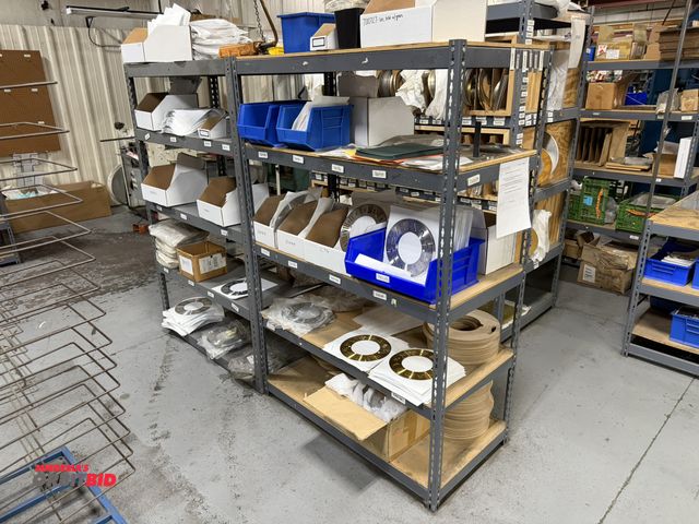 Lot 1-18882 - Lot of (2) shelves with assorted clock faces, some metal/some aluminum, various styles, sizes, inclu...