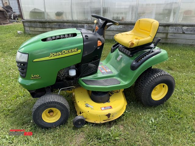 Lot 1-8124 - (1) John Deere L110, automatic 42" riding lawn mower, hydrostatic drive, Kohler Command 17.5 HP gas ...