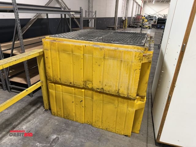 Lot 1-5532 - Lot of (2) 60" width x 27" height x 60" depth liquid safety storage barrel pallets.