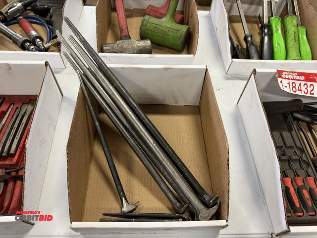 Lot 1-18435 - Lot of (8) Snap-On heavy duty pry bar tools.