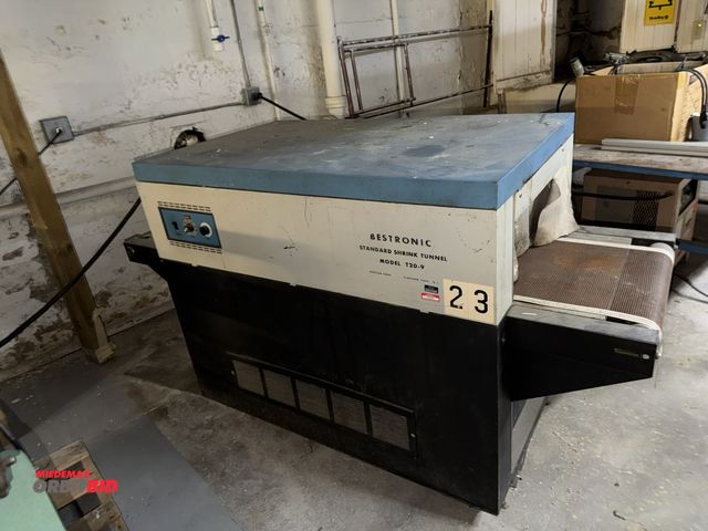 Lot 1-4804 - (1) Bestronic standard shrink tunnel, model T20-9, 3 phase, 18" wide belt, working condition unknown...