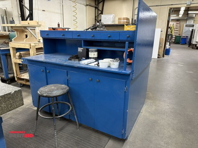 Lot 1-17732 - Contents of bench only (bench not included), includes (1) 2 5/8" Precision vise with indexable base,...
