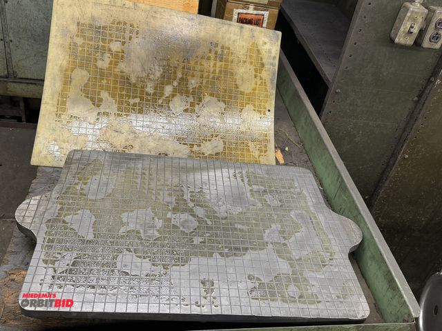 Lot 1-1836 - (1) approx. 24" width x 18" depth x 2.5" tall steel fixture plate with plastic top cover.