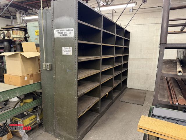 Lot 1-1841 - Lot of (4) 36" width x 87" height x 18" depth sections of steel bolt-together shelving, with total o...
