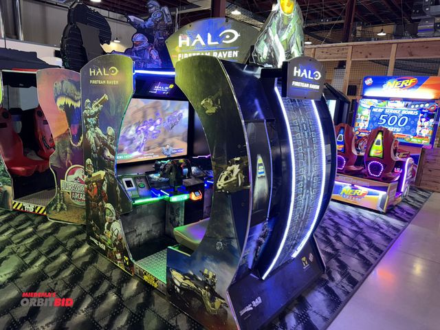 Lot 1-11211 - (1) Raw Thrills, model HALO Fire Team Raven, 2-person shooting arcade game, S/N HALO-55955, missing ...