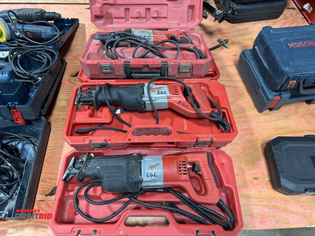 Lot 1-16453 - (1) Milwaukee orbital Sawzall, Cat #5520-21, with case, and (1) Milwaukee reciprocating Sawzall with...