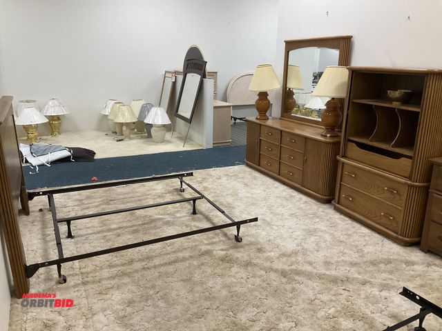 Lot 1-17257 - Bedroom set including; adjustable bed frame with 60” interior width, headboard, nightstand, horizont...