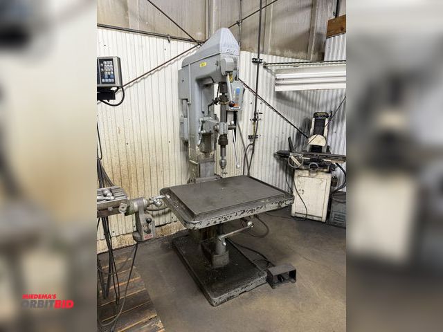 Lot 1-15254 - (1) 1955 Avey 2-single spindle drill press, 24" swing, 50 to 1800 RPM column mounted spindle, 25" x ...