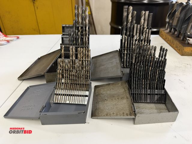 Lot 1-6101 - Lot including (4) Huot drill indexes with assorted Jobber type drill bits (various sizes), and (1) s...