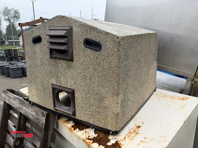 Lot 1-18780 - Lot including (1) 34" width x approx. 30" height x 36" length dog house style pump house, and (1) 25...