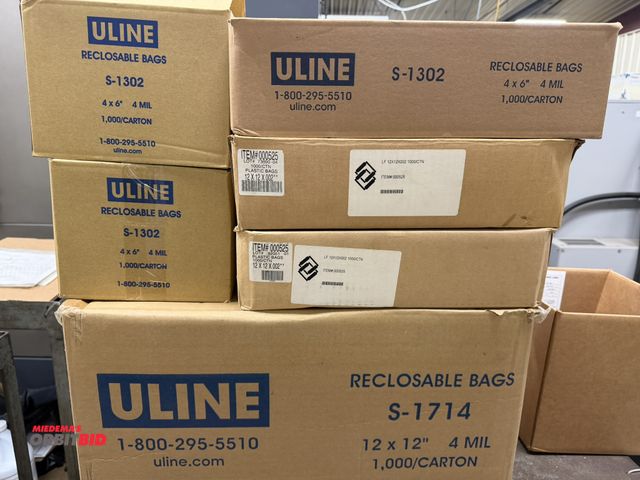 Lot 1-2074 - Lot of assorted reclosable bags, includes (1) partial container of 4" x 6", (1) full, and (1) partia...