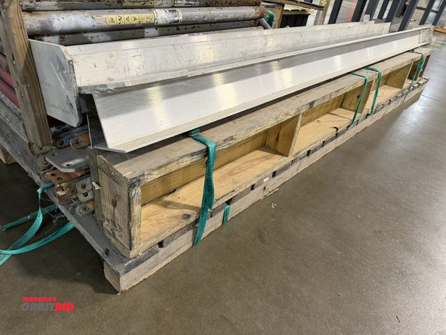 Lot 1-5422 - Lot including (3) approx. 10' tall x 6" x 6", and (1) approx. 142" long x 6" x 6" aluminum I-beams w...