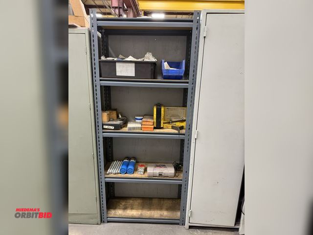 Lot 1-15210 - (1) light duty shelving unit, 36" width x 12 1/2" depth x 84" height, with contents of assorted O-ri...