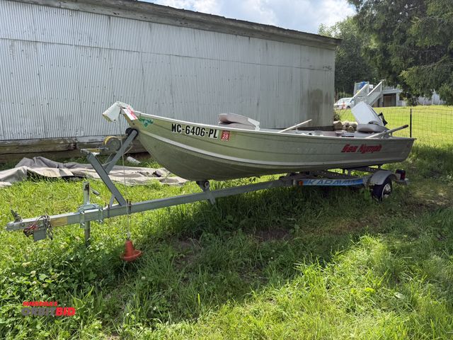 Lot 1-8149 - (1) 14' Sea-Nymph, model V1457, aluminum 4-person (500 lb.) capacity fishing boat, License plate #A4...