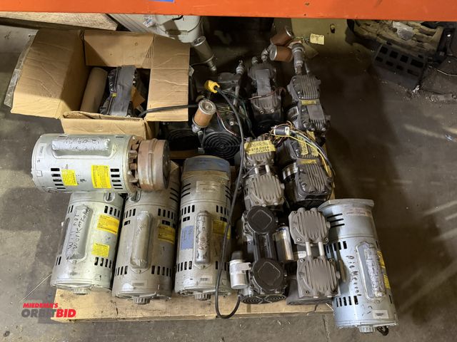 Lot 1-18583 - Skid of assorted single phase, and 3-phase pumps, all for parts or repair, working conditions unknow...
