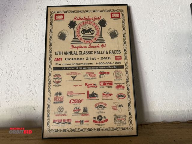 Lot 1-8201 - (1) 11" x 17", authentic Daytona Beach, 1993, Classic Rally Races poster, dated October 21-24, 1993.