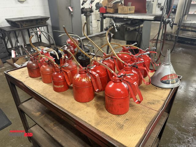 Lot 1-6503 - Lot of (16) assorted oil cans, includes Dynaflo, and more.