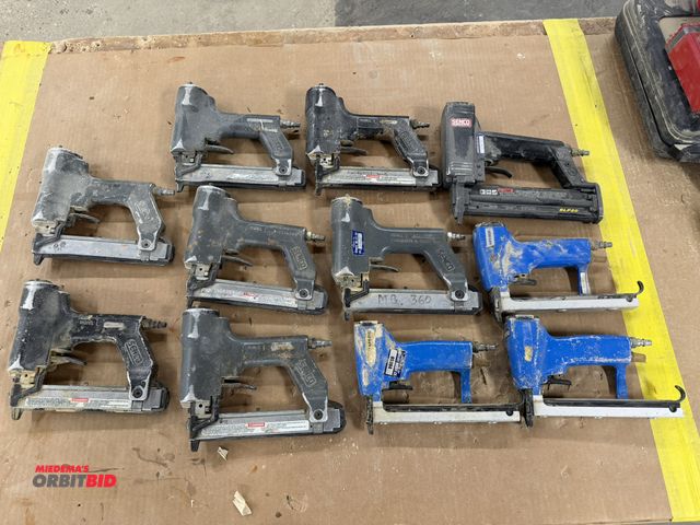 Lot 1-16280 - Lot of assorted pneumatic brad nailers and staplers, includes (7) Senco, model L, (1) Senco, model S...