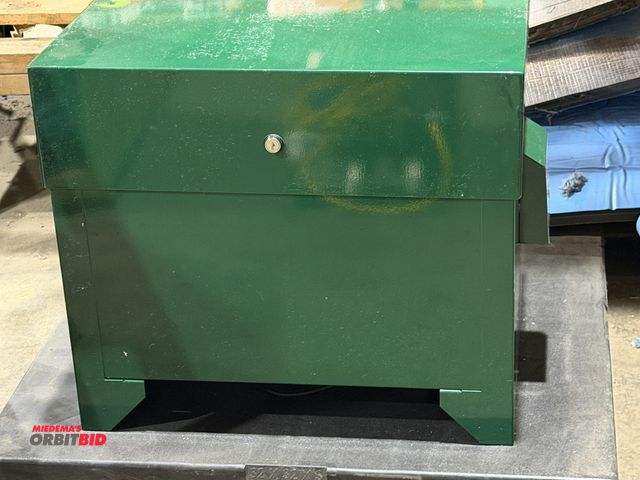 Lot 1-18549 - (1) 22.5" width x 19" height x 17" depth utility box with exhaust fan, wire ports, and frame compone...