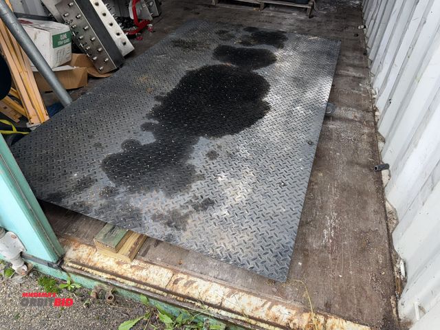 Lot 1-18766 - (1) approx. 88" length x 52" width steel Diamond Plate container ramp.