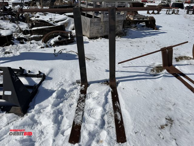 Lot 1-11567 - (1) set of loader tractor forks, 48" long x 4" wide x 48" tall.